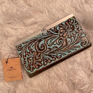 PATRICIA NASH genuine leather wallet, NWT, 7.5”/5.5”, RFID protected